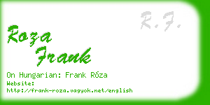 roza frank business card